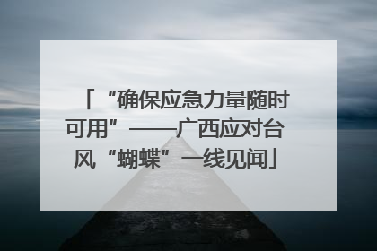 “确保应急力量随时可用”——广西应对台风“蝴蝶”一线见闻