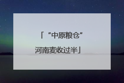 “中原粮仓”河南麦收过半