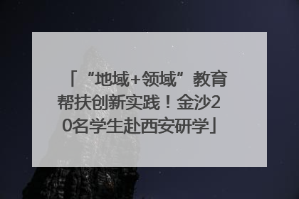 “地域+领域”教育帮扶创新实践！金沙20名学生赴西安研学