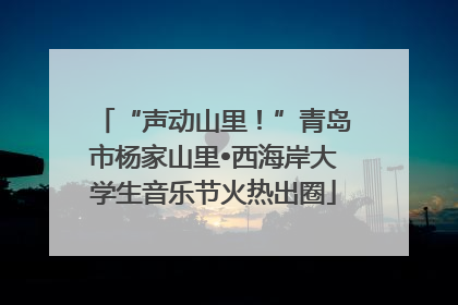 “声动山里！”青岛市杨家山里•西海岸大学生音乐节火热出圈