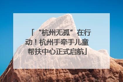 “杭州无孤”在行动！杭州手牵手儿童帮扶中心正式启航