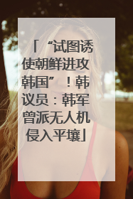 “试图诱使朝鲜进攻韩国”！韩议员：韩军曾派无人机侵入平壤