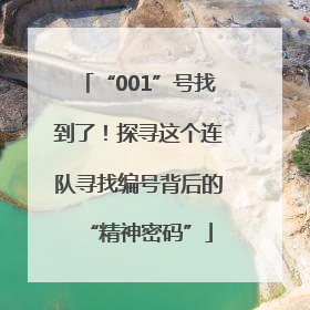 “001”号找到了！探寻这个连队寻找编号背后的“精神密码”