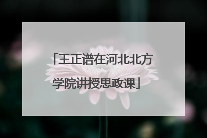 王正谱在河北北方学院讲授思政课