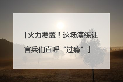 火力覆盖！这场演练让官兵们直呼“过瘾”