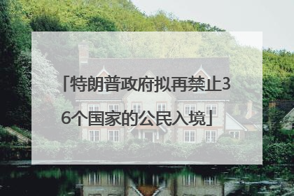 特朗普政府拟再禁止36个国家的公民入境