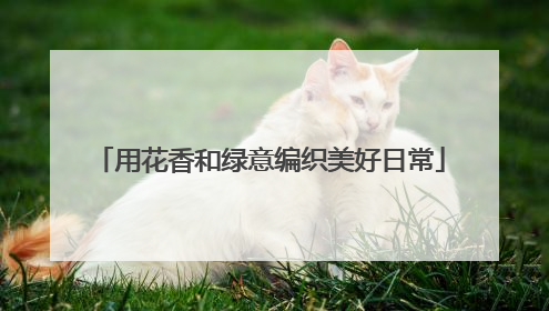用花香和绿意编织美好日常