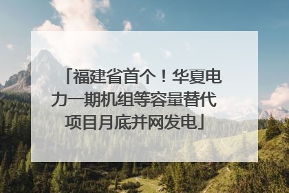 福建省首个！华夏电力一期机组等容量替代项目月底并网发电