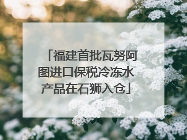 福建首批瓦努阿图进口保税冷冻水产品在石狮入仓