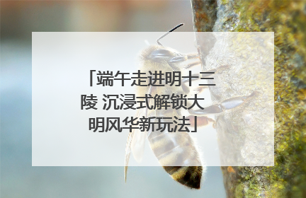 端午走进明十三陵 沉浸式解锁大明风华新玩法