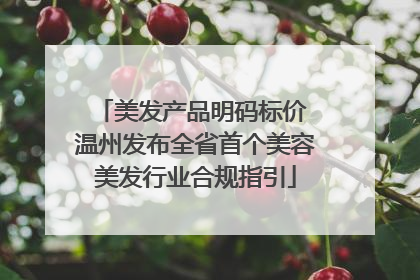 美发产品明码标价 温州发布全省首个美容美发行业合规指引