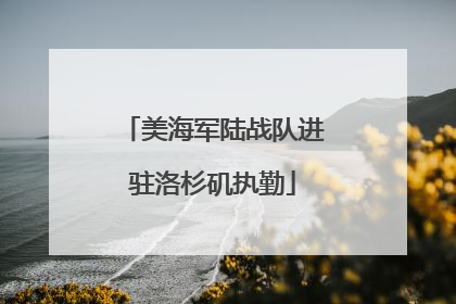 美海军陆战队进驻洛杉矶执勤