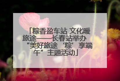 粽香盈车站 文化暖旅途——长春站举办 “美好旅途‘粽’享端午”主题活动