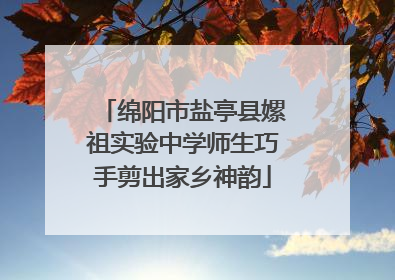 绵阳市盐亭县嫘祖实验中学师生巧手剪出家乡神韵