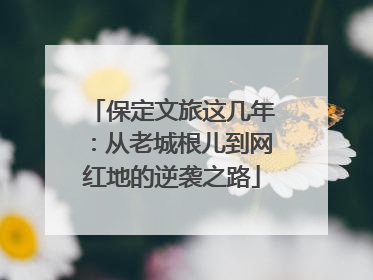 保定文旅这几年：从老城根儿到网红地的逆袭之路