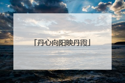 丹心向阳映丹霞