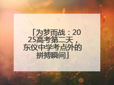 为梦而战：2025高考第二天，东仪中学考点外的拼搏瞬间