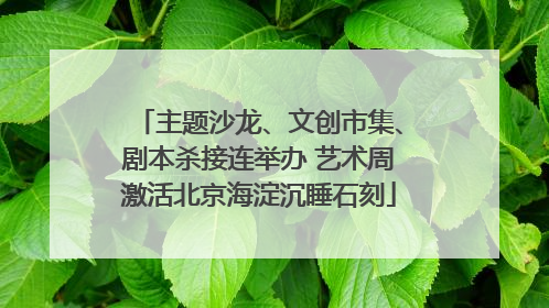 主题沙龙、文创市集、剧本杀接连举办 艺术周激活北京海淀沉睡石刻