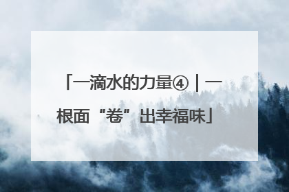 一滴水的力量④｜一根面“卷”出幸福味
