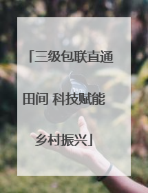 三级包联直通田间 科技赋能乡村振兴