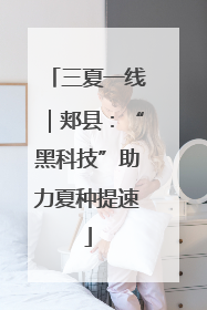 三夏一线｜郏县：“黑科技”助力夏种提速