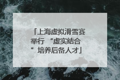 上海虚拟滑雪赛举行 “虚实结合”培养后备人才