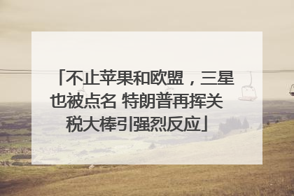 不止苹果和欧盟，三星也被点名 特朗普再挥关税大棒引强烈反应