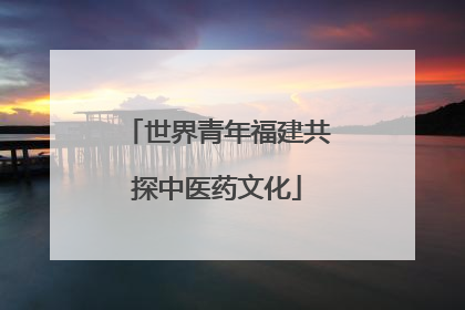 世界青年福建共探中医药文化