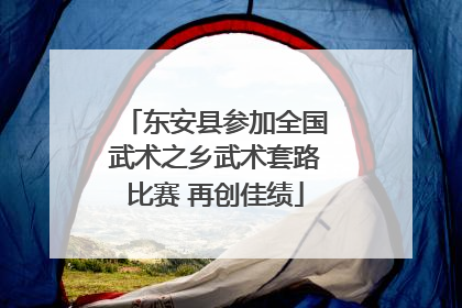 东安县参加全国武术之乡武术套路比赛 再创佳绩