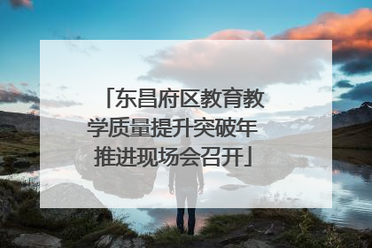 东昌府区教育教学质量提升突破年推进现场会召开