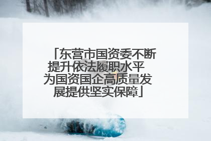 东营市国资委不断提升依法履职水平 为国资国企高质量发展提供坚实保障