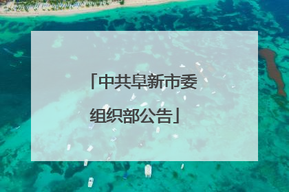 中共阜新市委组织部公告