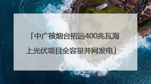 中广核烟台招远400兆瓦海上光伏项目全容量并网发电