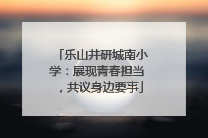 乐山井研城南小学：展现青春担当，共议身边要事