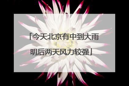 今天北京有中到大雨 明后两天风力较强