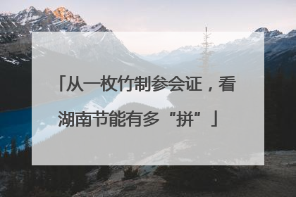 从一枚竹制参会证，看湖南节能有多“拼”