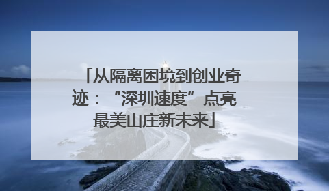 从隔离困境到创业奇迹：“深圳速度”点亮最美山庄新未来