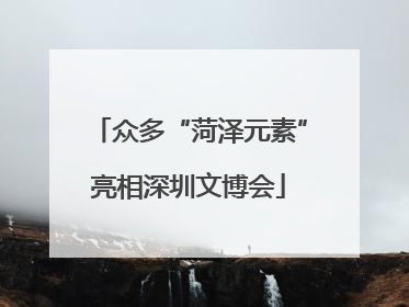 众多“菏泽元素”亮相深圳文博会