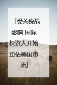 受关税战影响 国际投资人开始重估美国市场