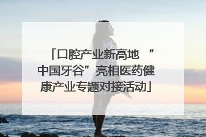 口腔产业新高地 “中国牙谷”亮相医药健康产业专题对接活动