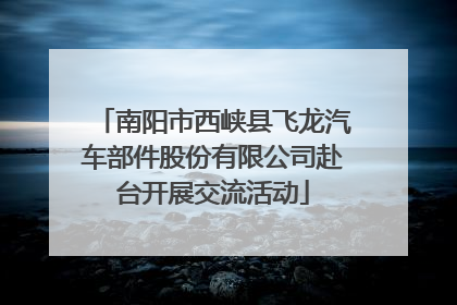 南阳市西峡县飞龙汽车部件股份有限公司赴台开展交流活动