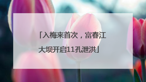 入梅来首次，富春江大坝开启11孔泄洪