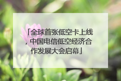 全球首张低空卡上线，中国电信低空经济合作发展大会启幕