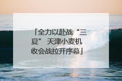 全力以赴战“三夏” 天津小麦机收会战拉开序幕