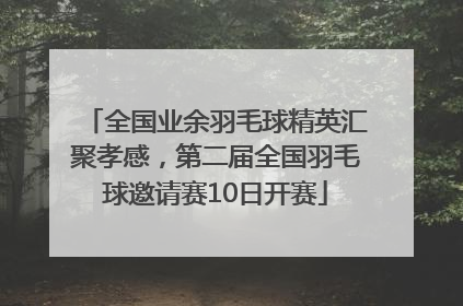 全国业余羽毛球精英汇聚孝感，第二届全国羽毛球邀请赛10日开赛