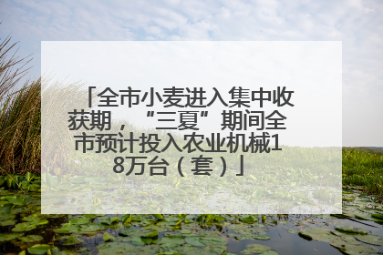 全市小麦进入集中收获期，“三夏”期间全市预计投入农业机械18万台（套）