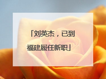 刘英杰，已到福建履任新职