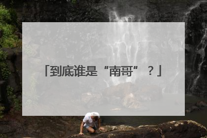 到底谁是“南哥”？