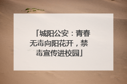 城阳公安：青春无毒向阳花开，禁毒宣传进校园