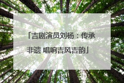 吉剧演员刘杨：传承非遗 唱响吉风吉韵